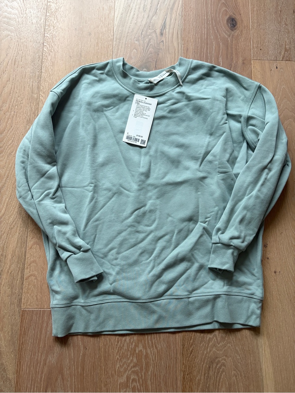 NWT Lululemon Perfectly Oversized crew 6 Silver Blue